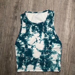 💚💙Balance Collection-green/blue tie-dye tank, size S
